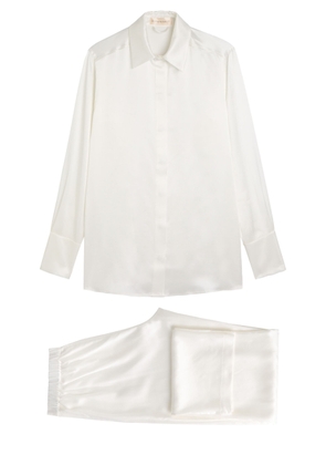 Olivia Von Halle Bacall Silk Pyjama set - Ivory - XS (UK6 / XS)