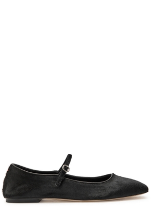 Aeyde Uma Pony Hair Mary Jane Flats - Black - 36 (IT36/ UK3)