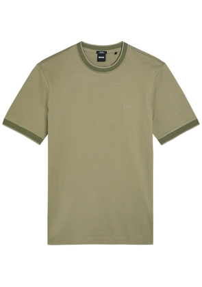 Boss Logo Jersey T-shirt - Khaki - S