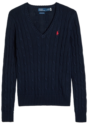 Polo Ralph Lauren Cable-knit Cotton Jumper - Navy - L (UK14 / L)