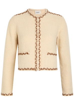 Isabel Marant étoile Rochelle Embroidered Wool-blend Cardigan - Ecru - 38 (UK10 / S)