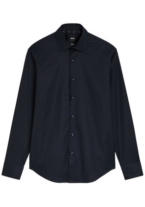 Boss Textured Woven Shirt - Navy - M