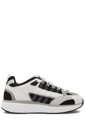 Cleens Hyper Runner Panelled Mesh Sneakers - White And Black - 10 (IT44 / UK10)