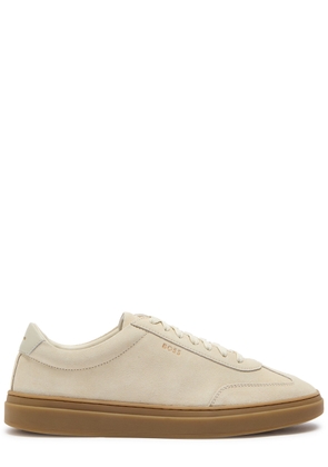 Boss Kieran Leather-trim Suede Sneakers - Beige - 7 (IT41 / UK7)