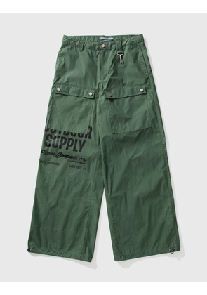 Green Nylon Sports Pants