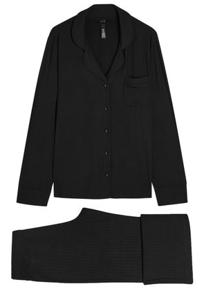 Skims Ribbed Stretch-modal Sleep set - Black - XS (UK6 / XS)