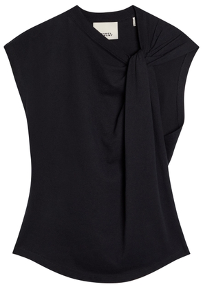 Isabel Marant Nayda Twisted Cotton T-shirt - Black - XS (UK6 / XS)