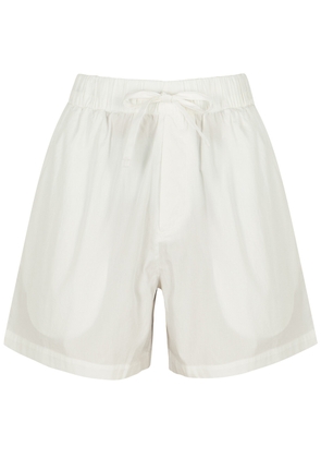 Tekla Unisex Poplin Pyjama Shorts - White - XS