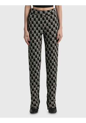 Fitted Knit Jacquard Trousers
