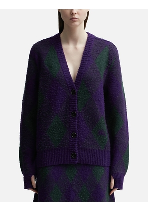 Argyle Wool Cardigan