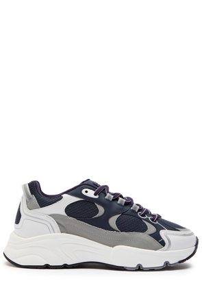Cleens Pulse Runner Panelled Mesh Sneakers - Navy - 7 (IT41 / UK7)