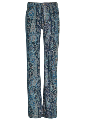 Etro Paisley-print Bootcut Jeans - Blue - 28 (W28 / UK10 / S)