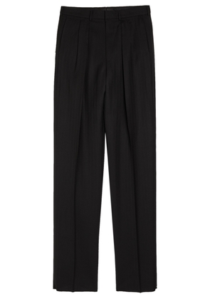 Tom Ford Striped Wool Trousers - Black - 50 (IT50 / L)