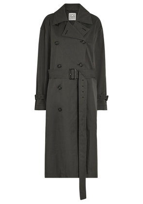 Toteme Double-breasted Belted Cotton-blend Trench Coat - Black - 38 (UK10 / S)