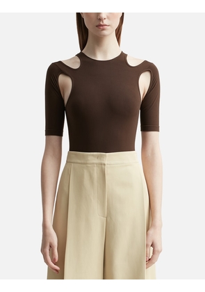 Cut-Out Detail Sculpted Body Top