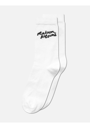 Maison Kitsune Handwriting Socks