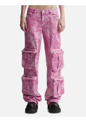 Chiné Camouflage Print Cargo Pants