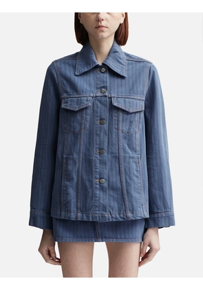 Stripe Overdyed Denim Jacket