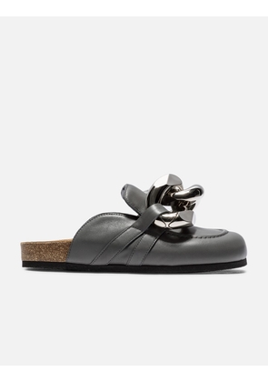 Chain Loafer Leather Mules