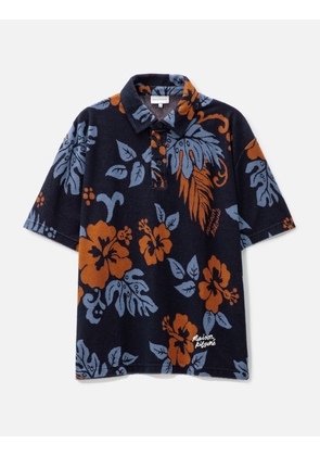 JACQUARD OVERSIZE POLO IN TOWELLING