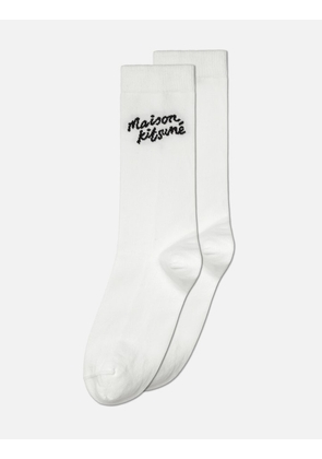 Maison Kitsune Handwriting Socks