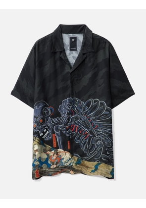 Cyber Skeleton Camp Collar Shirt