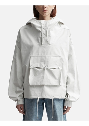 Waxed Rubber Hooded Windbreaker