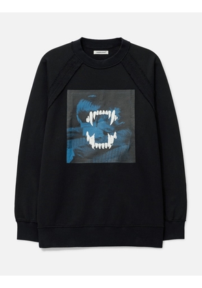 UP1E4807-1 Punk Graphic Print Reversible Sweatshirt