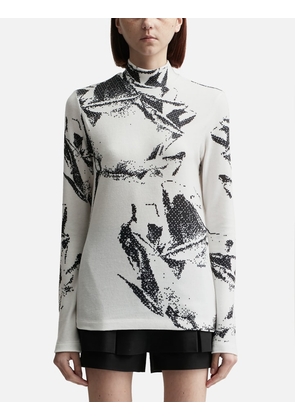 Rose Graphic High Neck T-Shirt