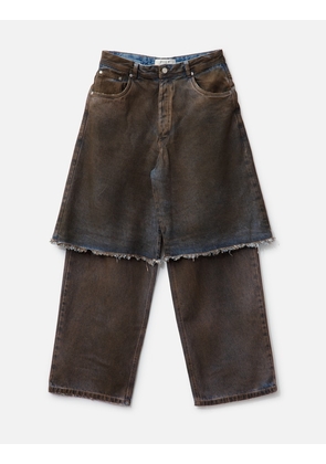 Overlayed Denim Trousers