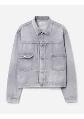 Unlikely Time Travel Trucker Jacket Gray Denim