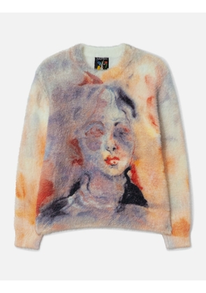 Watercolor Face Mohair Sweater