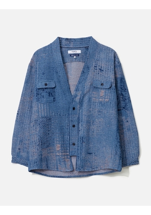 Boro Jaquard Haori Shirt 3YR Wash