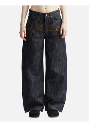 Leopard Applique Wide Pants