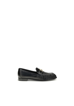 Fendi Black Calf Leather Bos Taurus Slip-On Loafers - EU41/US11