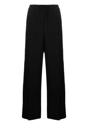 high-waist wide-leg trousers - 38 BLACK