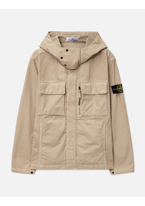 Canvas Weave Cotton Hooded Field Jacket