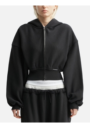 Cropped Zip Up Hoodie