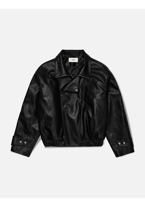 Faux Leather Bomber Jacket
