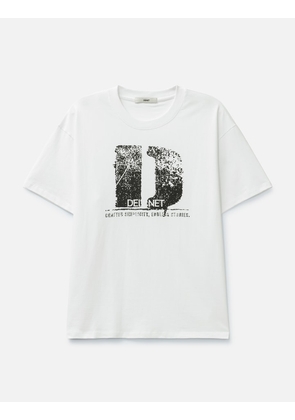 D Accent Crack Logo T-Shirts White