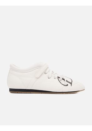 D Logo Lace Up Mozzi Shoes In White