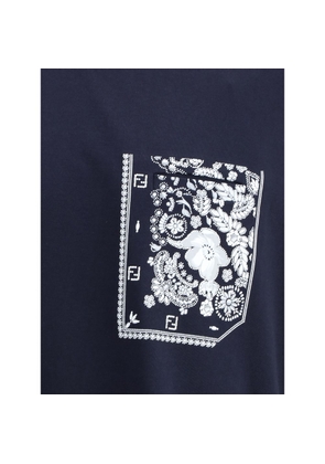 T-Shirt with bandana print pocket - S