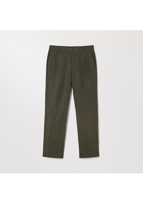 The Linen Trousers Khaki Green