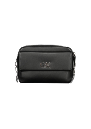 Black Polyester Women Handbag