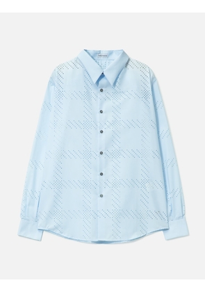 Laser Check Perforated Shirt