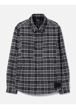 Oversized Embroidered Flannel Shirt Jacket