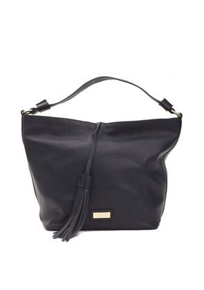 Pompei Donatella Gray Leather Shoulder Bag