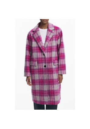 Desigual Pink Wool Women Coat - XS