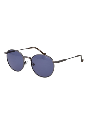 Hackett Gray Metal Sunglasses