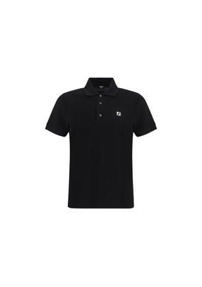 Fendi Black Cotton Polo Shirt - M